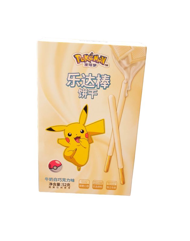 Pokemon Sticks Weiße Schokolade 52g