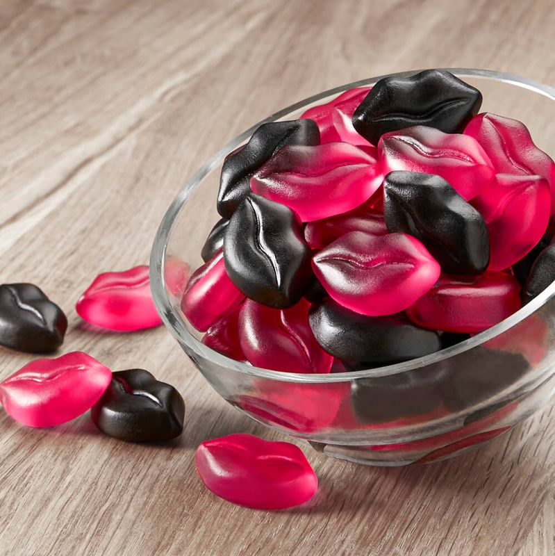 Vegane Schwarzwälder Kirsch-Küsschen Fruchtgummi