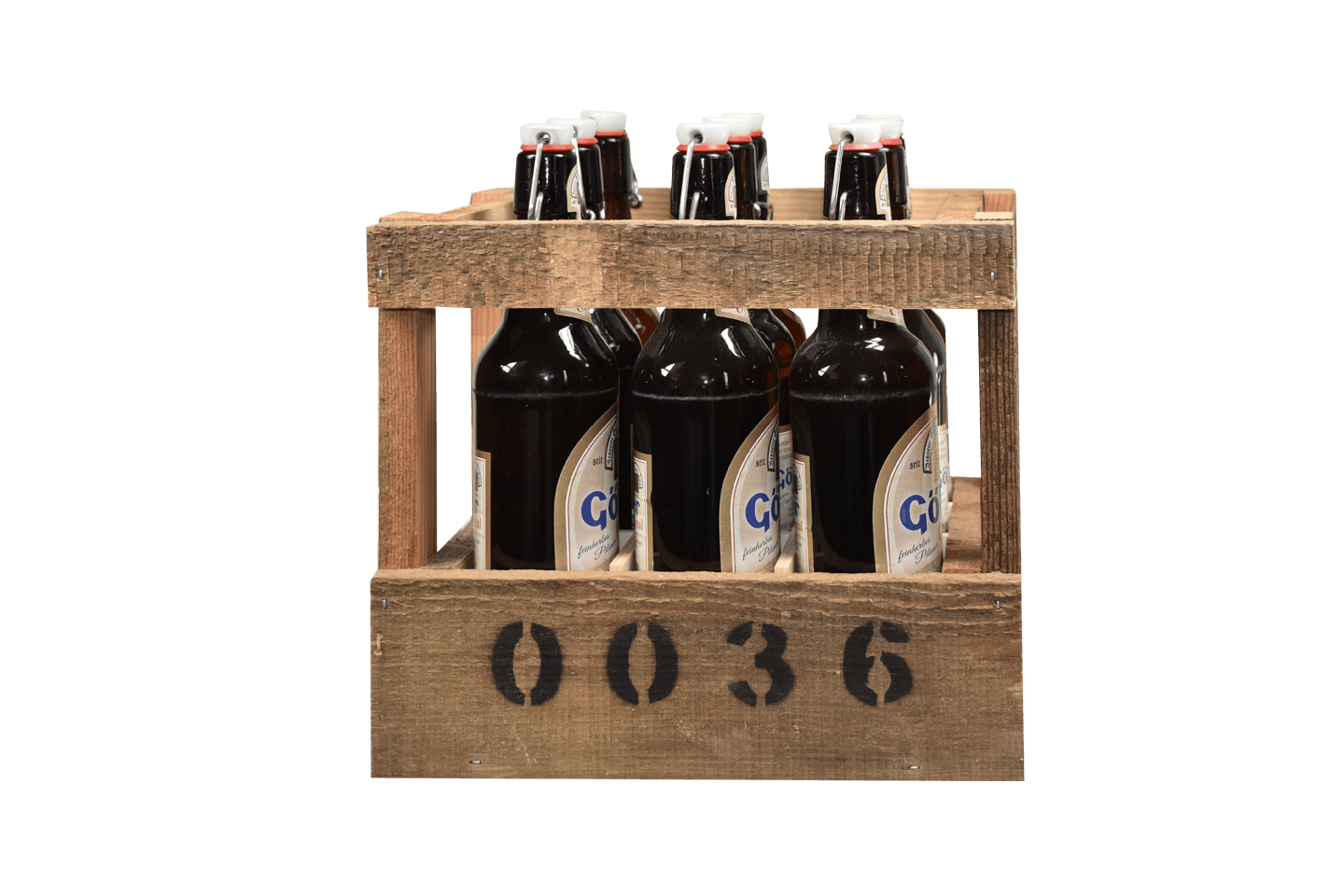 Bierkiste mit Bierflaschen