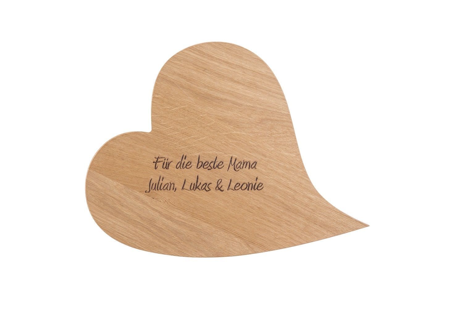 Holzherz groß personalisierbar