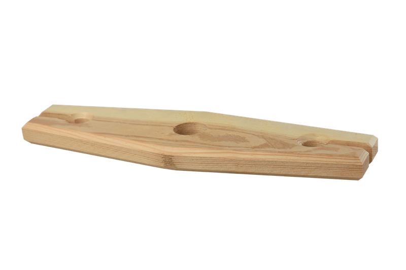 Weinflaschen- & Glashalter vintage Holzhalter mit Loch um ihn auf einen Flaschenhals zu stecken und zwei Einfräsungen für Gläser