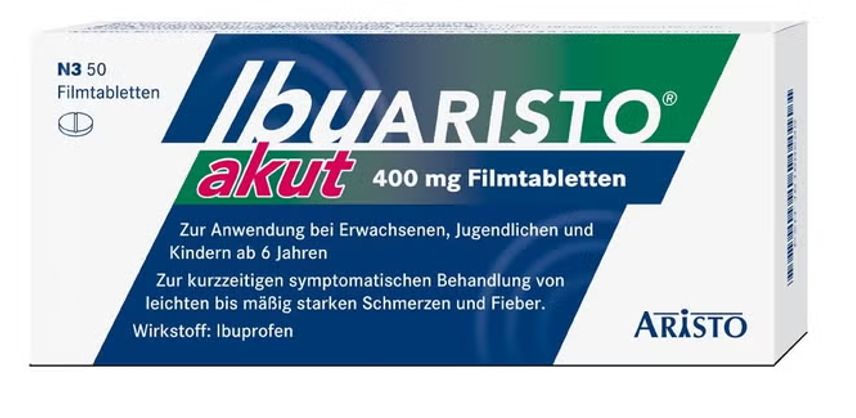 Ibu ARISTO akut 400 mg Ibuprofen Filmtabletten , 50 St