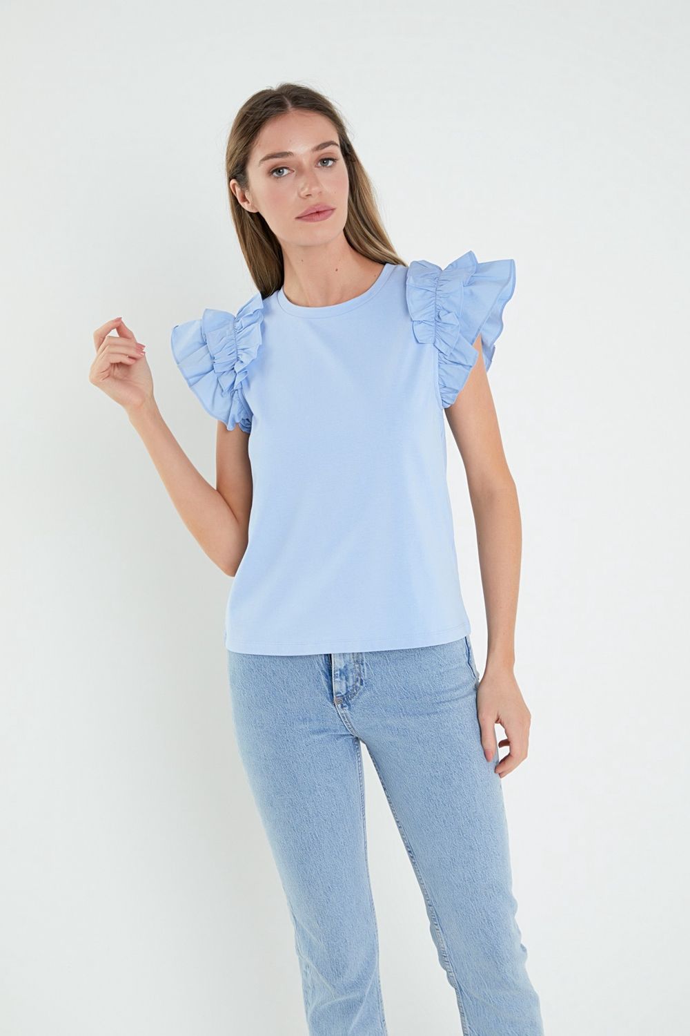 Rozi Top, Size: XS, Colour: Powder Blue