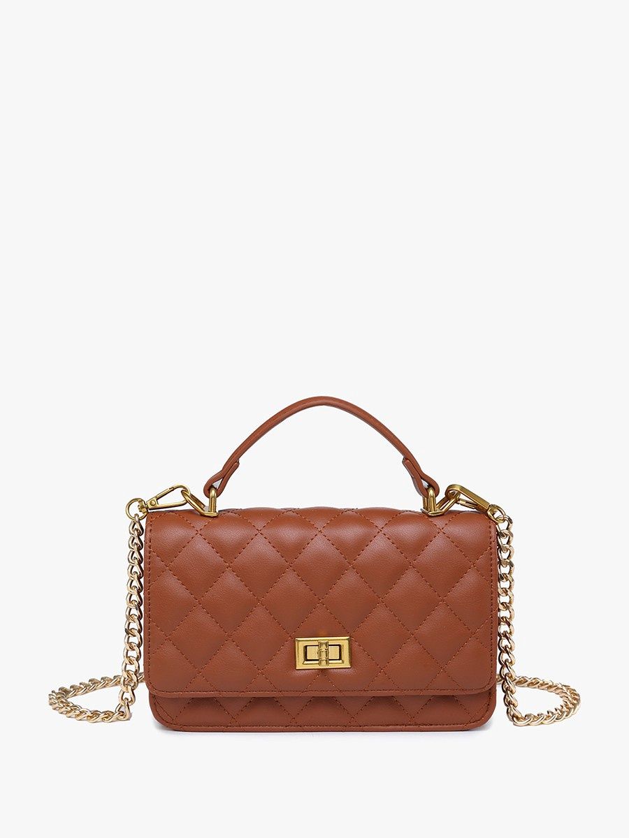 Bali Quilted Chain Crossbody Brown