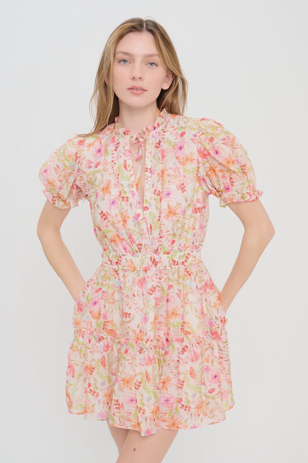 Pebbies Blush Garden Short Dress