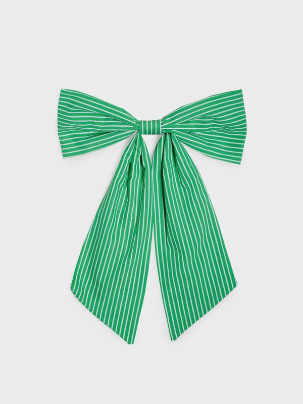 Stripe Bow Clip
