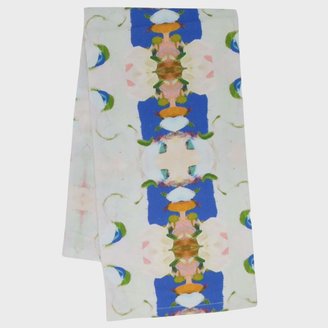 Monet&#39;s Garden Tea Towel, Colour: Navy