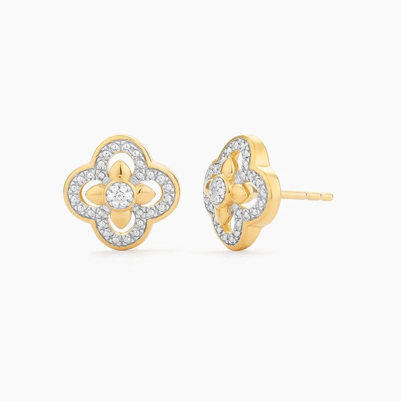 Contemporary Bloom Stud Earrings