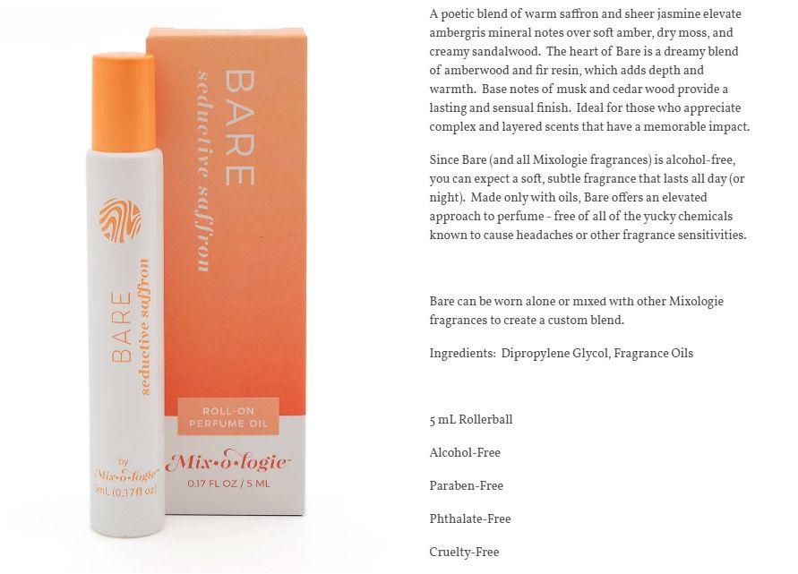 Mixologie Rollerball, Scent: Bare