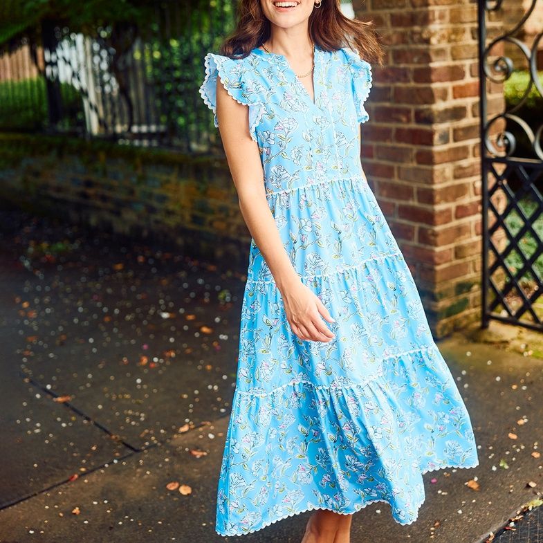Kari T Shirt Dress- Light Blue Stripe main image 1