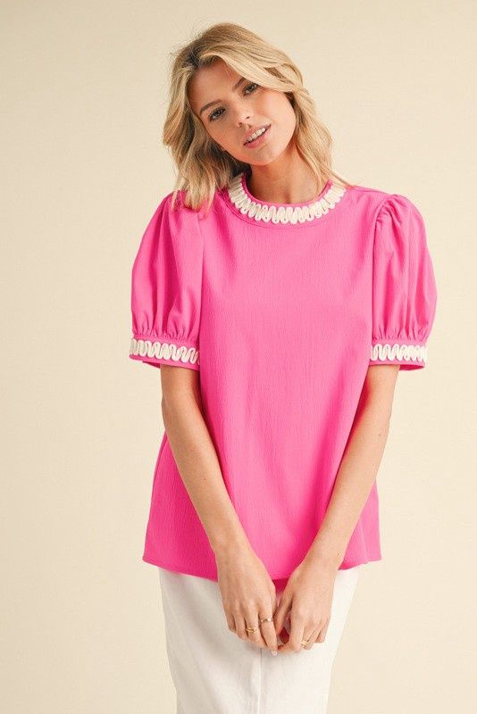 Melissa Top, Size: Small, Color: Hot Pink