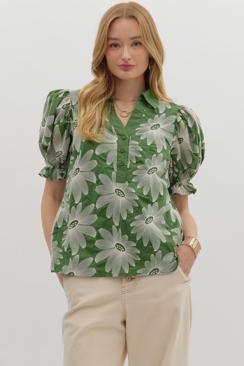 Erika Top, Color: Green, Size: small