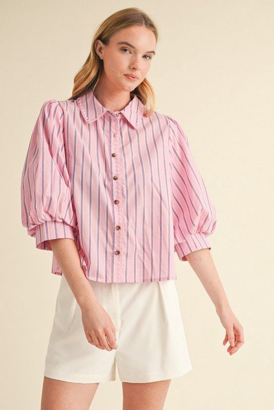 Haley Top, Color: Pink, Size: Small