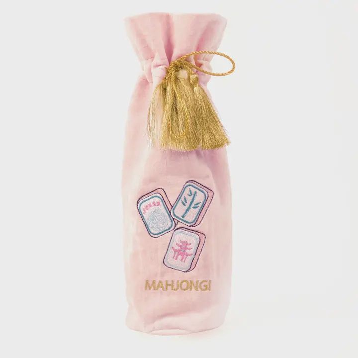 Embroidered Wine Bag