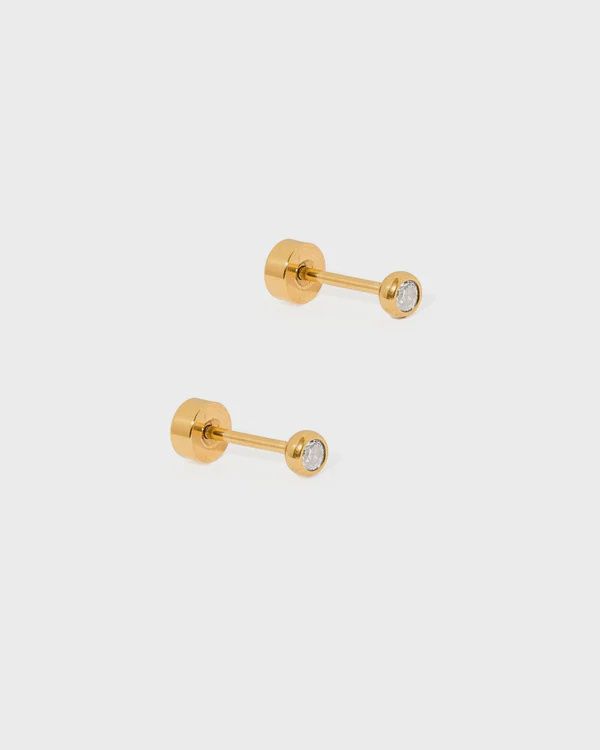 Cooper Clear Stud Earrings