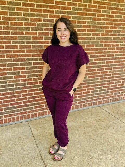 Abigail Set, Color: Burgundy, Size: Small