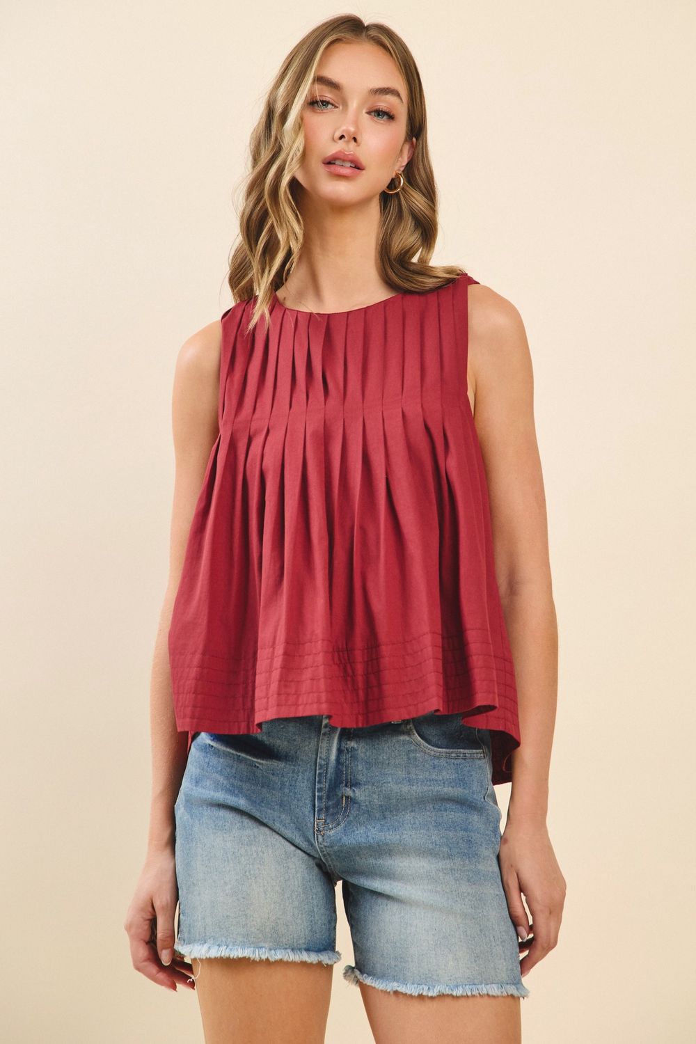 Melisa Top, Color: Burgundy, Size: Small