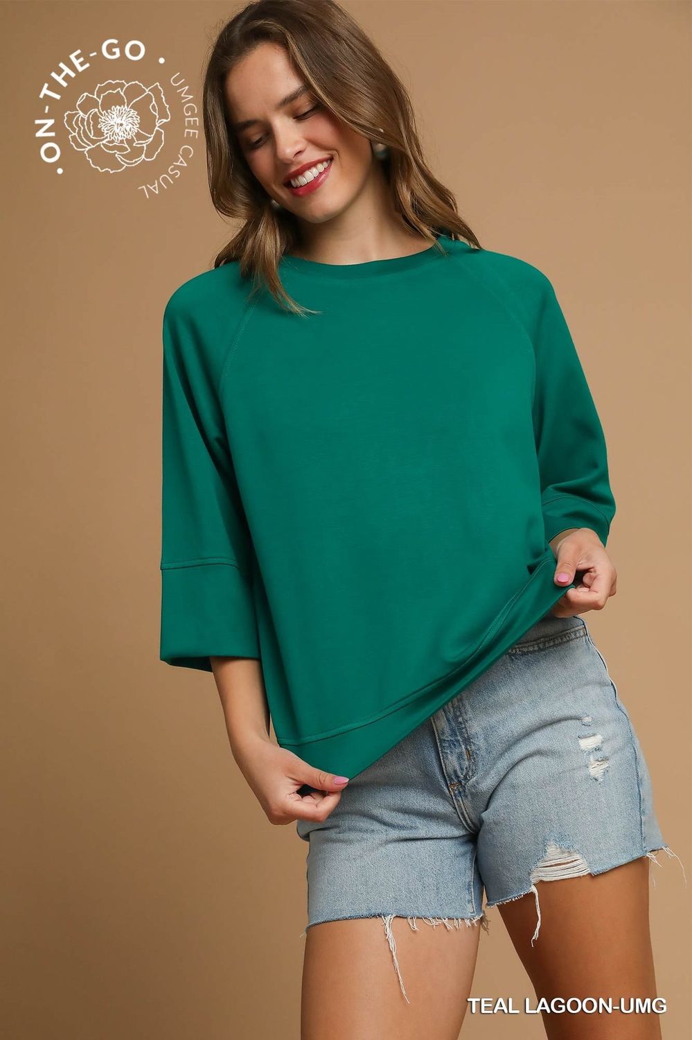 Lyric Modern Sweatshirt, Color: teal, Size: small