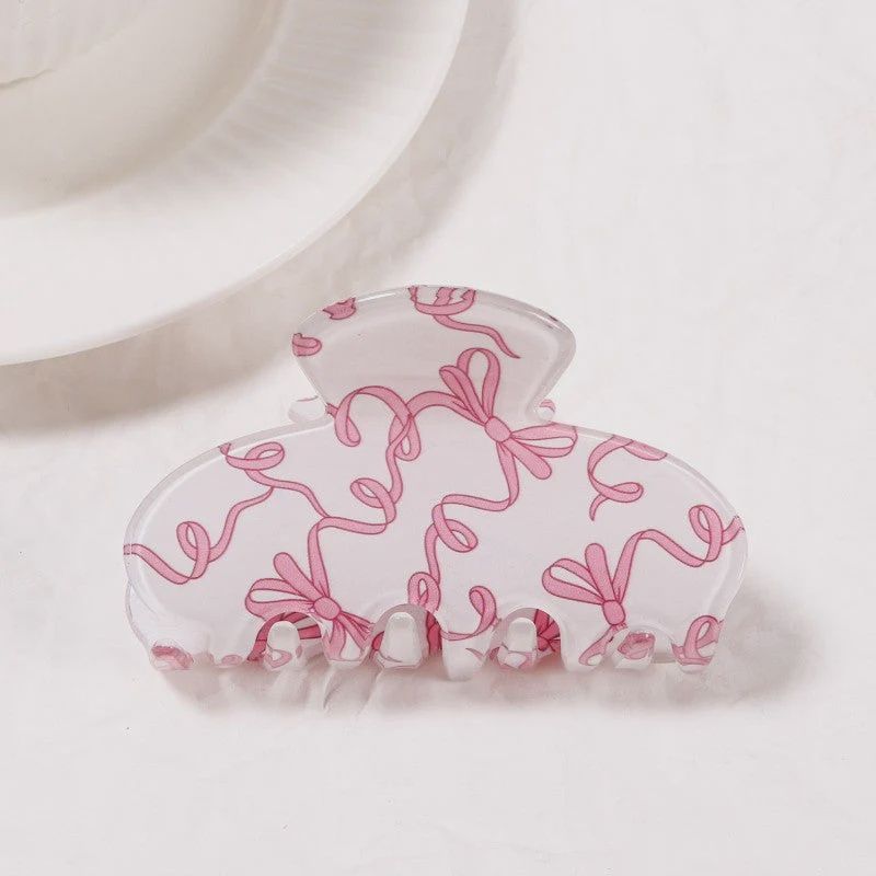 Jumbo Bow Floral Hair Clip