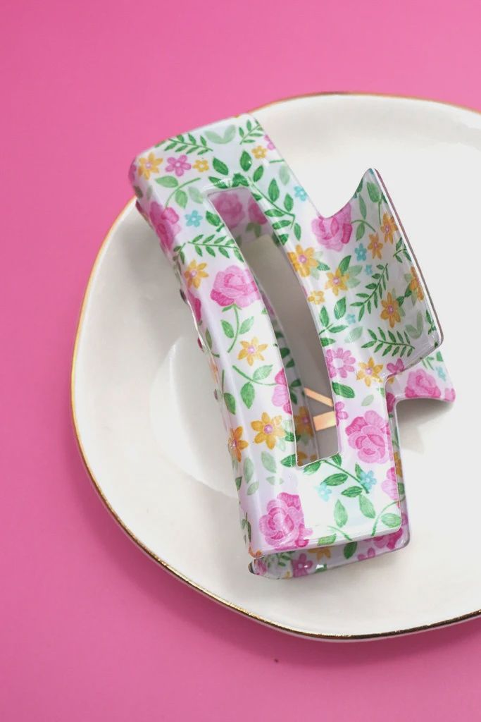 Floral Ditsy Hair Claw, Color: B