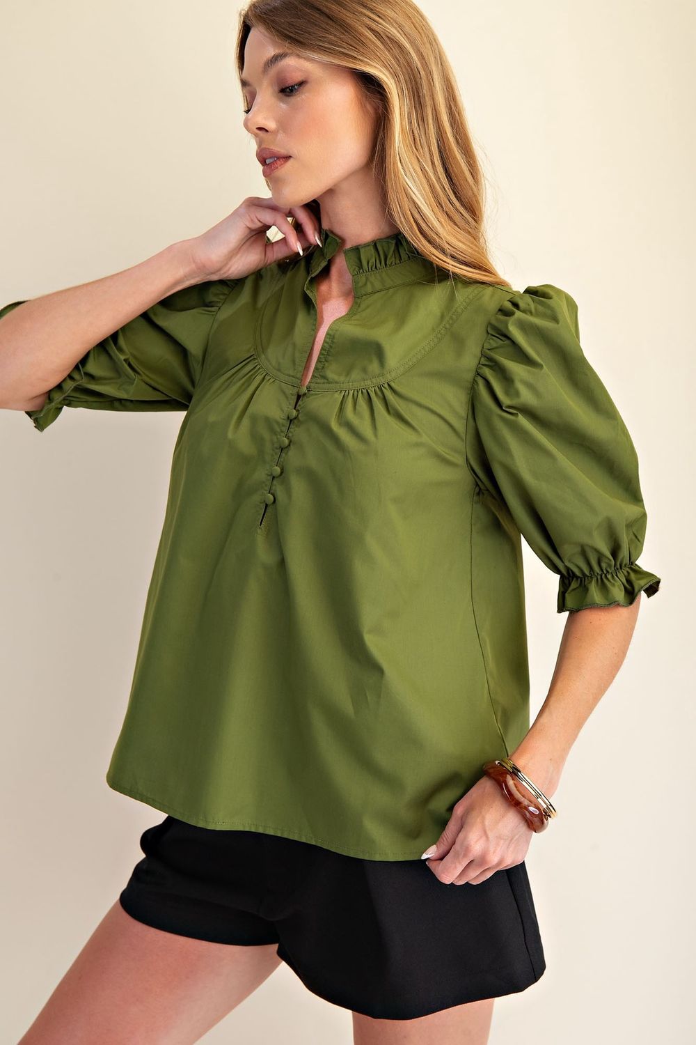Kammeron Top, Size: small, Color: olive
