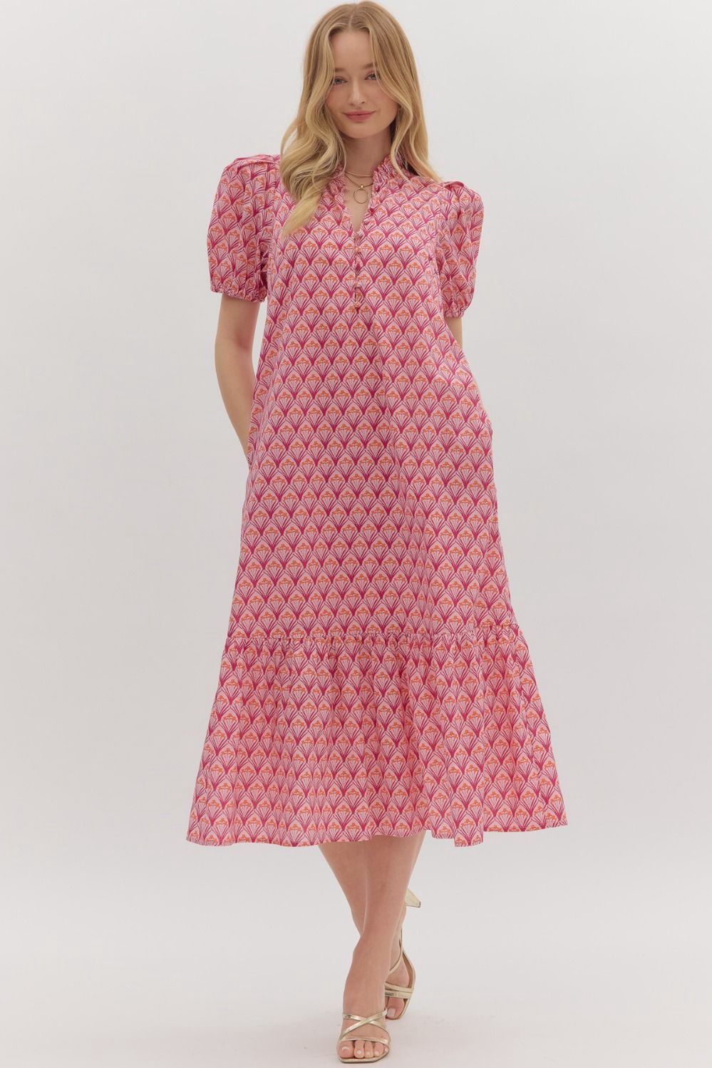 Melisa Dress, Size: Small, Color: Pink