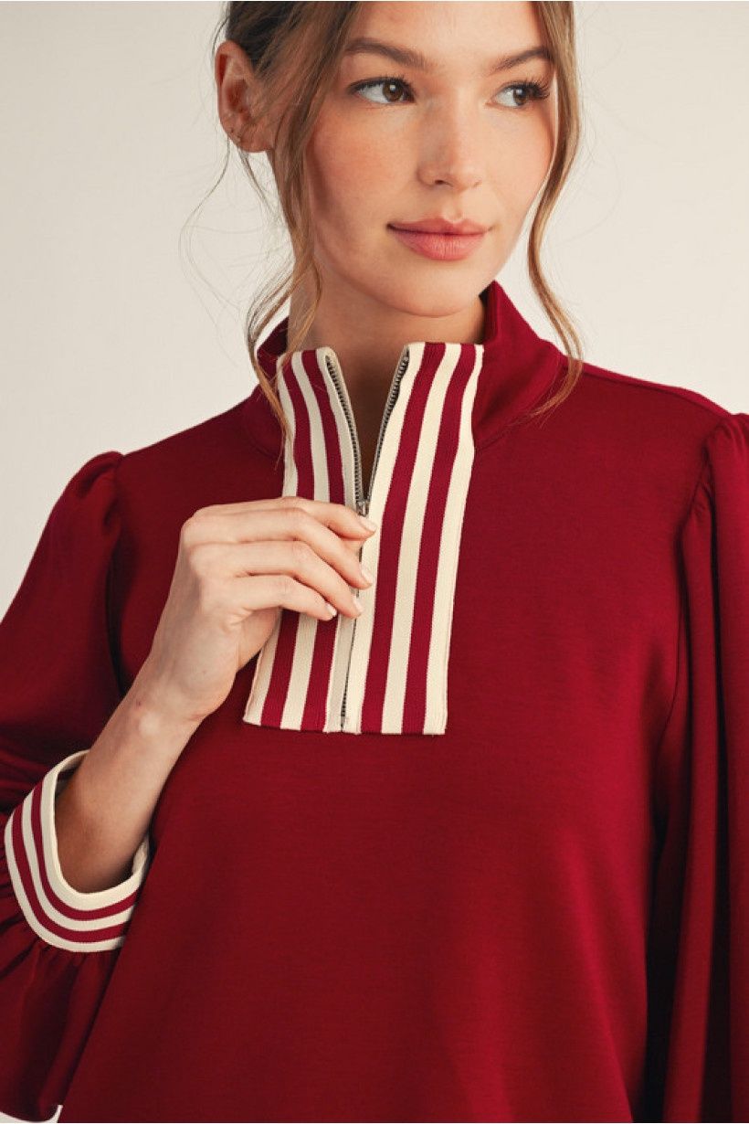 Brenda Dress, Size: Small, Color: Burgundy