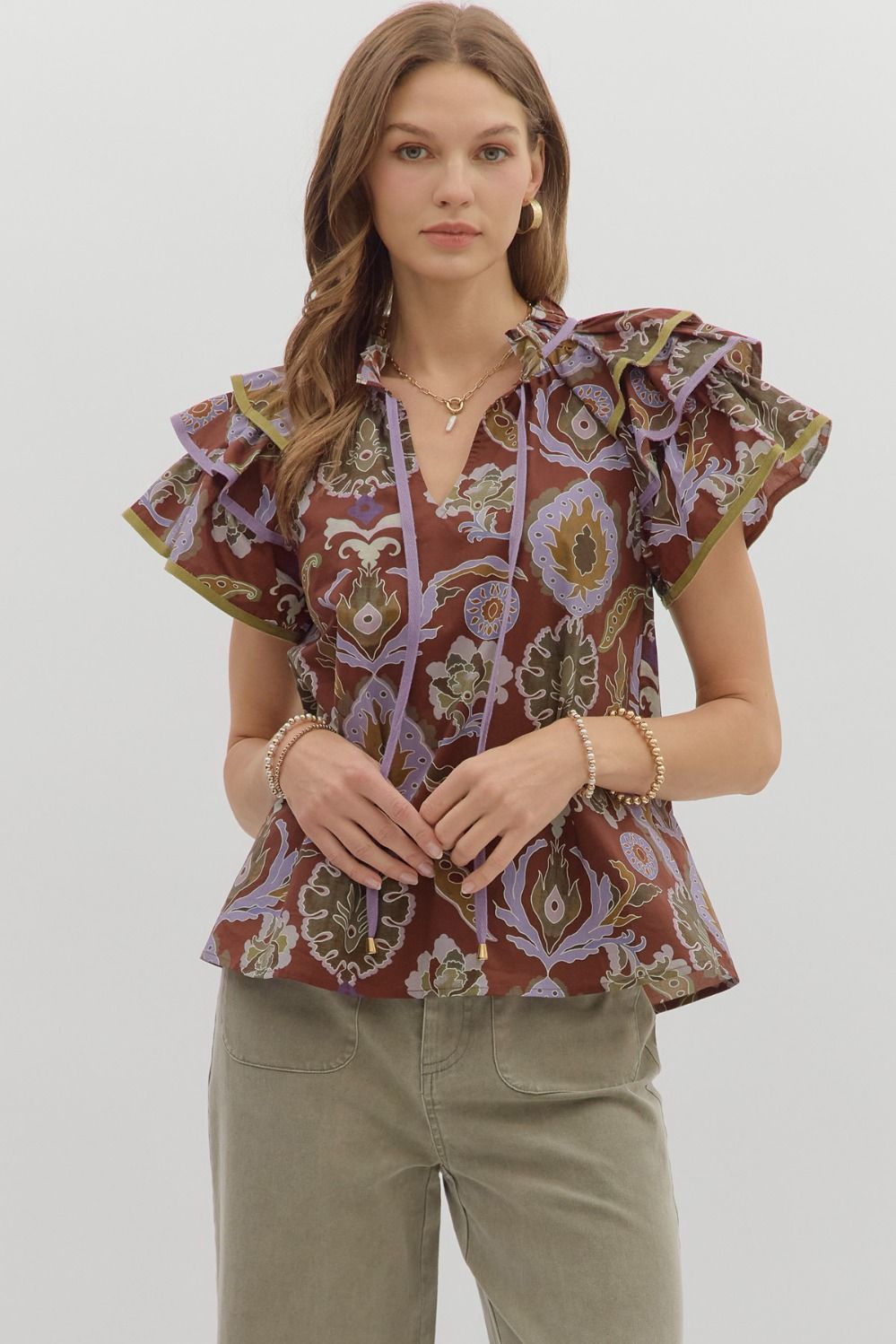 Constance Flutter Sleeve Top