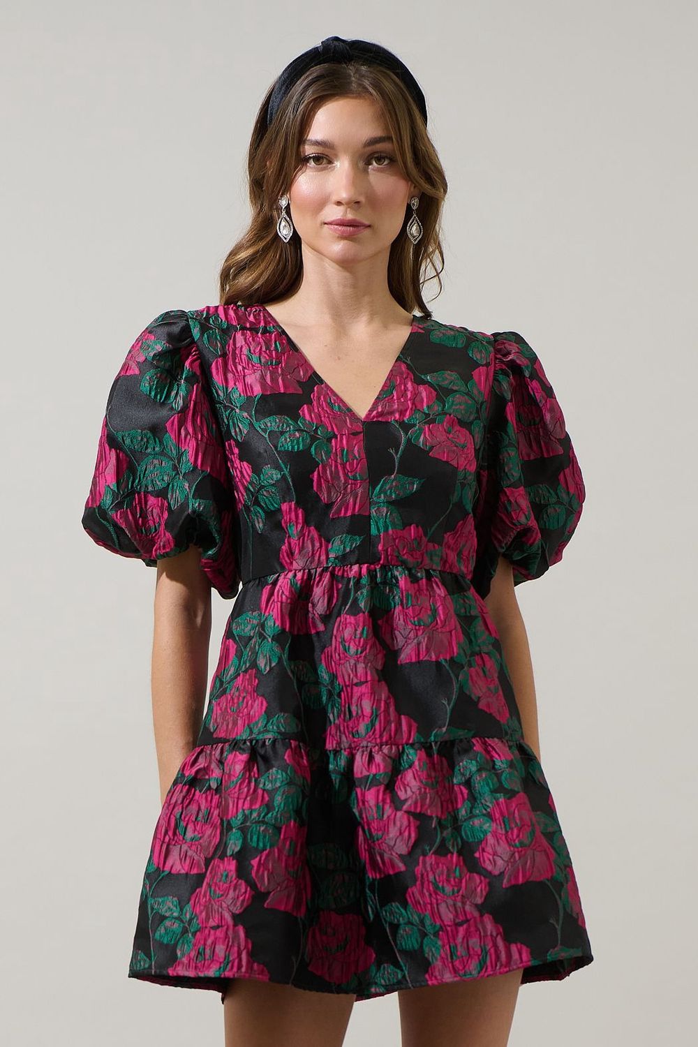 Noemie Jacquard Mini Dress