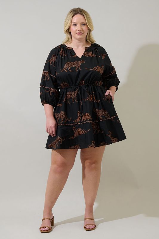Zenzi Jungle Dabria Mini Dress Plus
