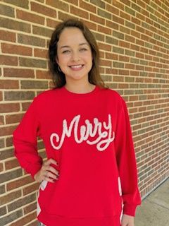 Lakelyn Sweatshirt, Size: Small, Style: Merry Bow