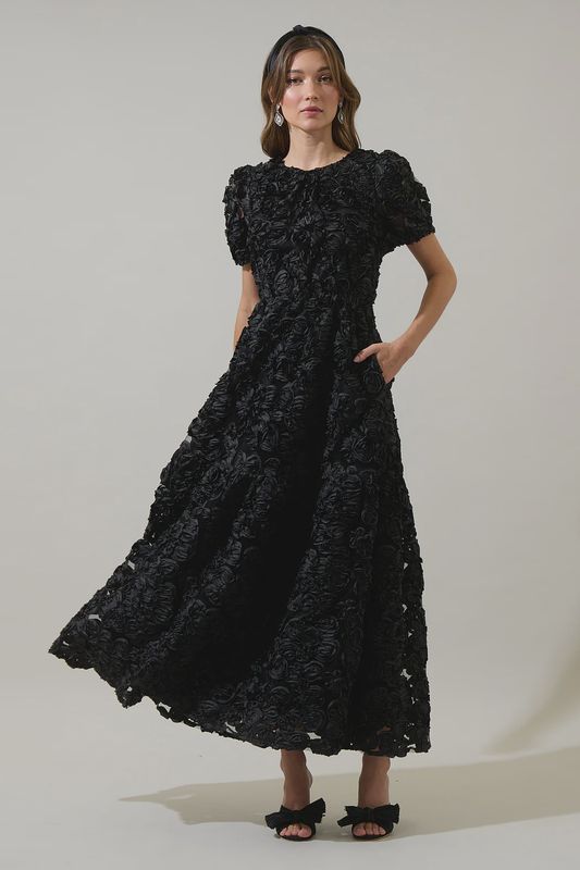 Elrene Rosette Maxi Dress