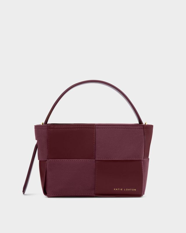 Taya Woven Suedette Top Handle Bag