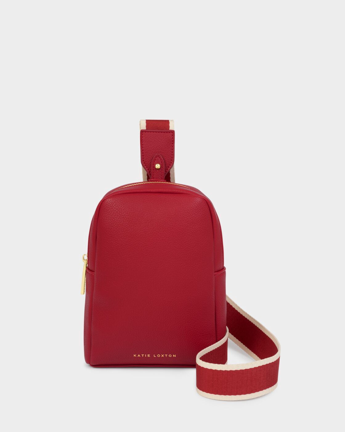 Kaite Canvas Strap Sling Bag, Color: Garnet Red