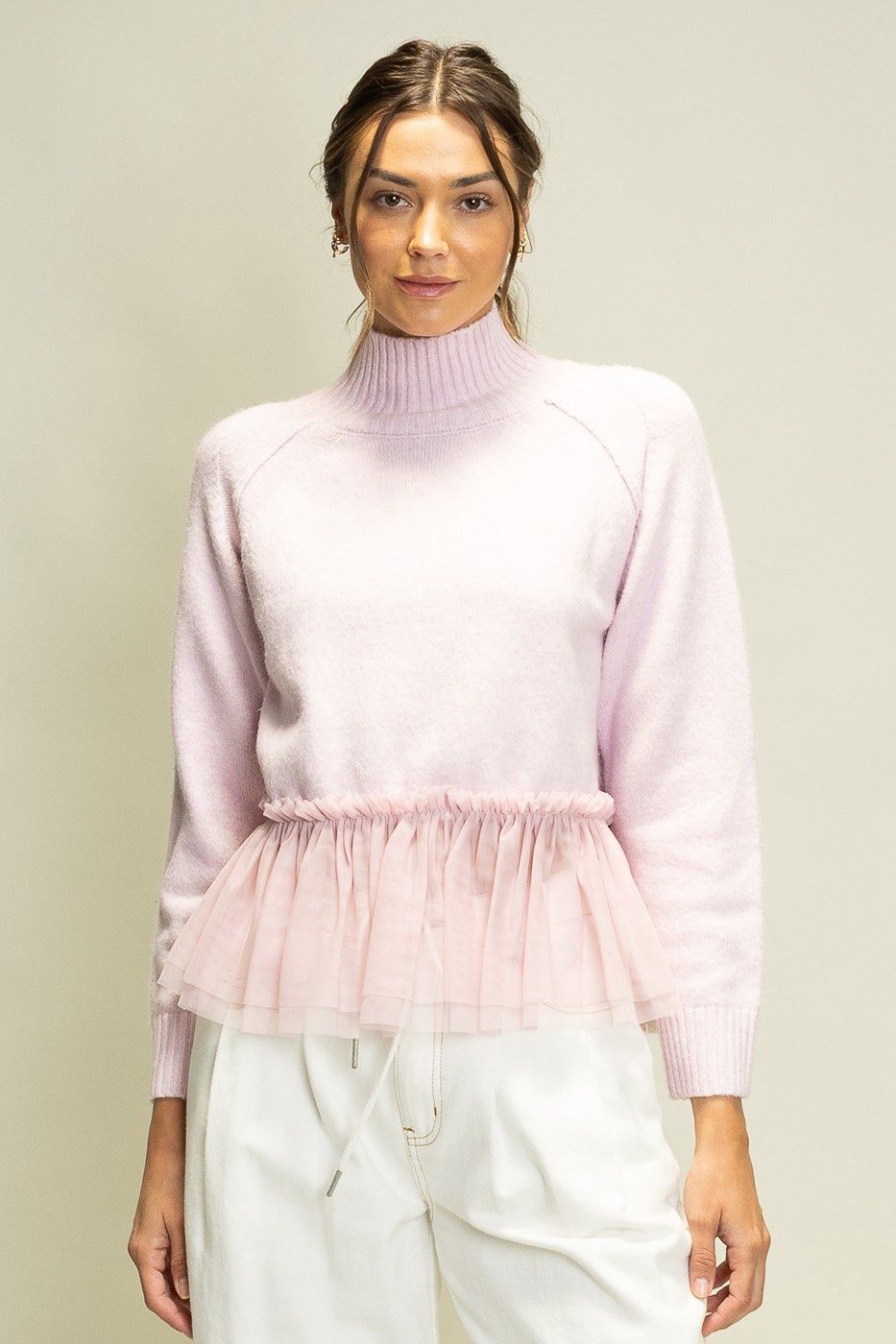 Victoria Sweater, Color: Light Pink, Size: Small