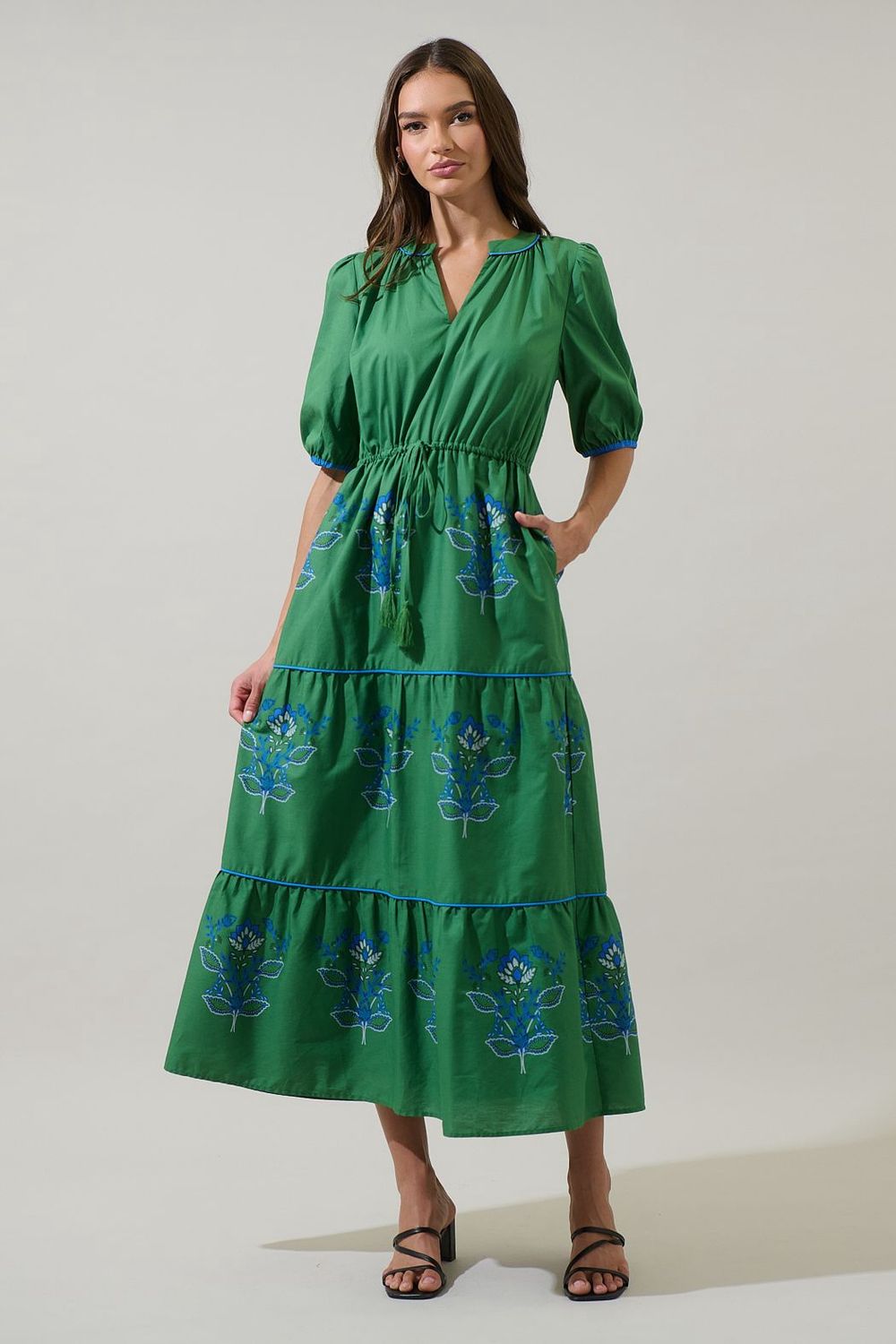 Meridy Floral Midi Dress