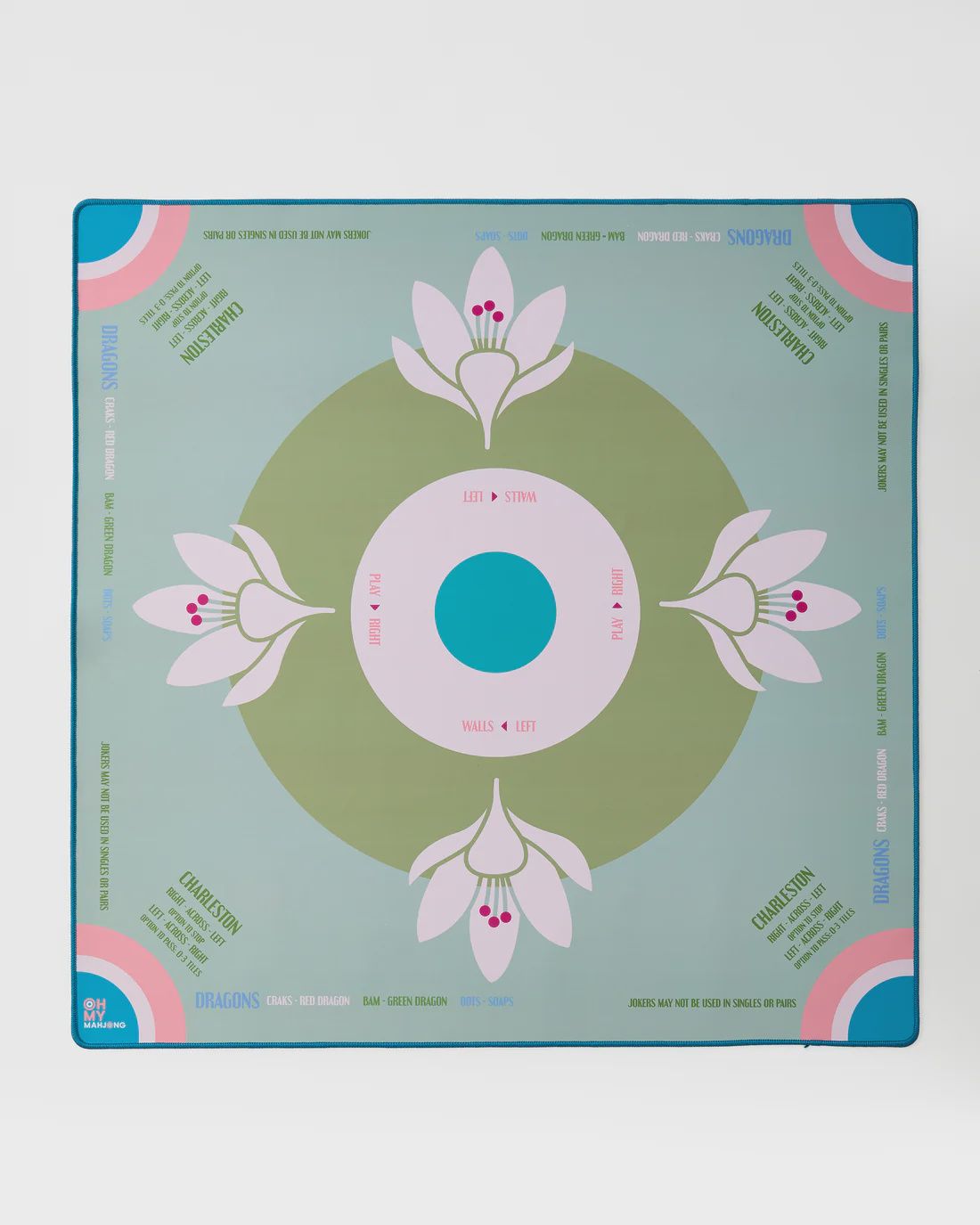 Decorative Mahjong Mat, Style: Sage lotus