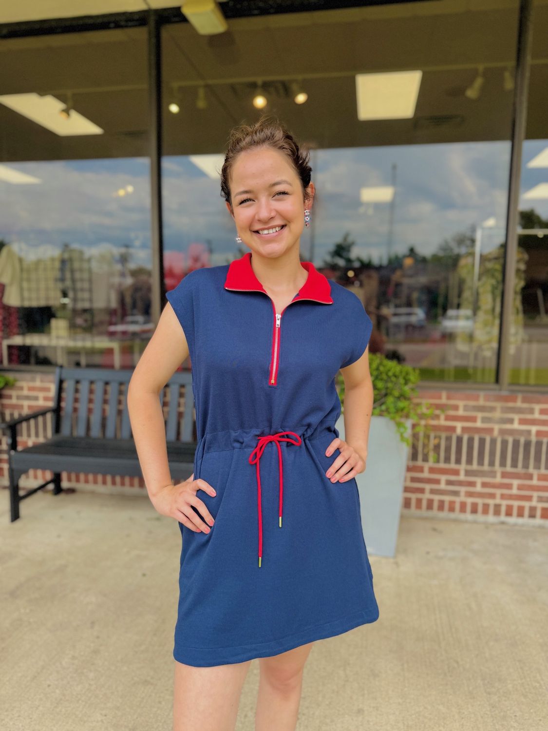 Tamara Mini Dress, Color: Navy, Size: Small