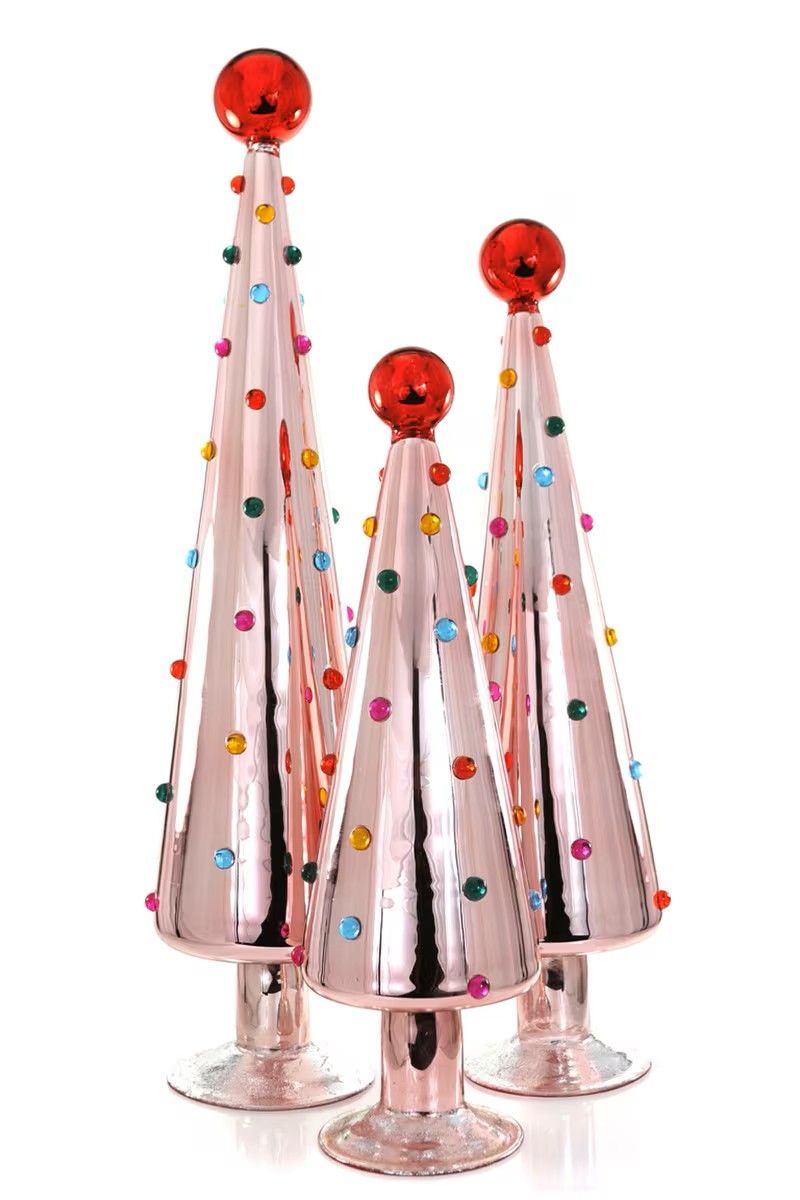 Decorated Dotted Trees, Color: Pink, Size: Small