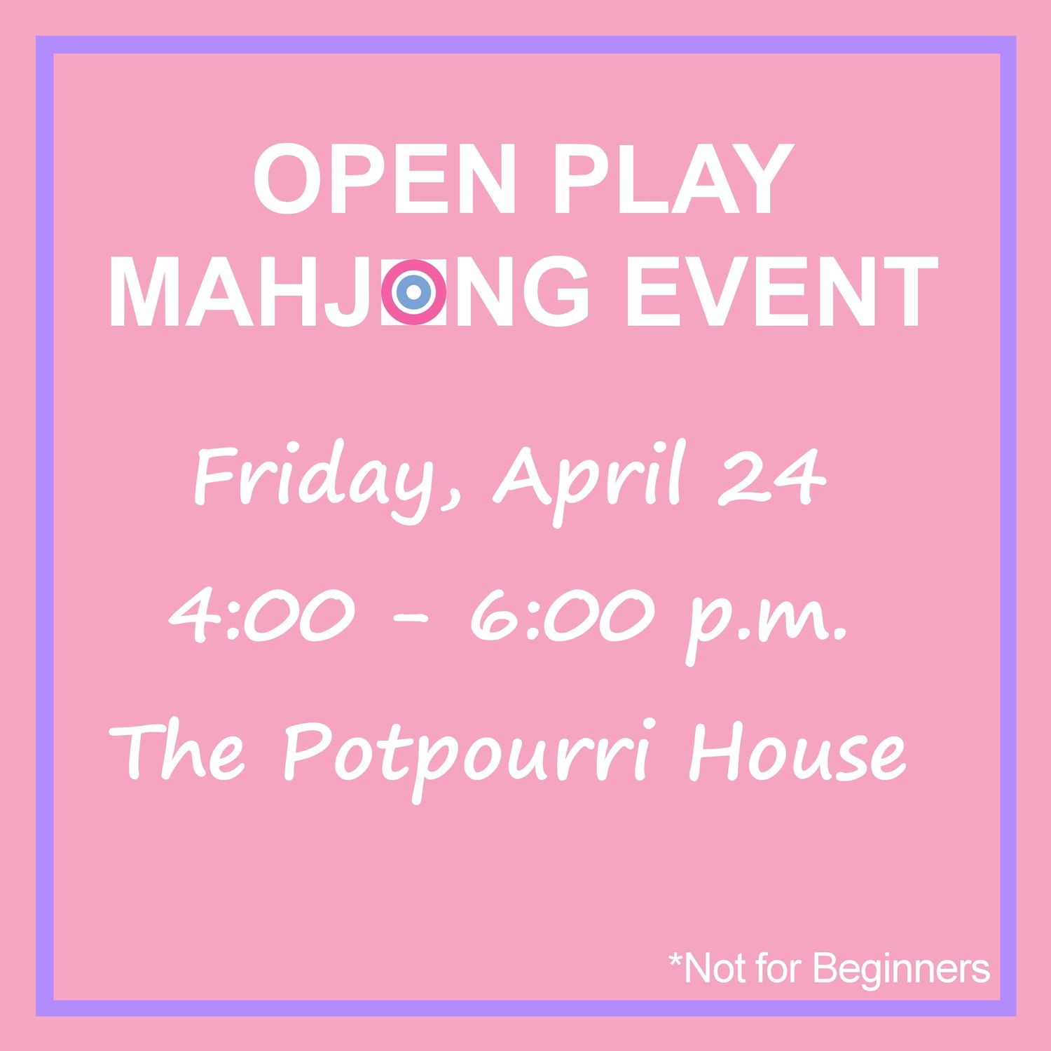 Mahjong Open Play Ticket