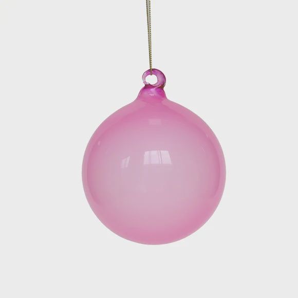 6" Light Pink Glass Ball