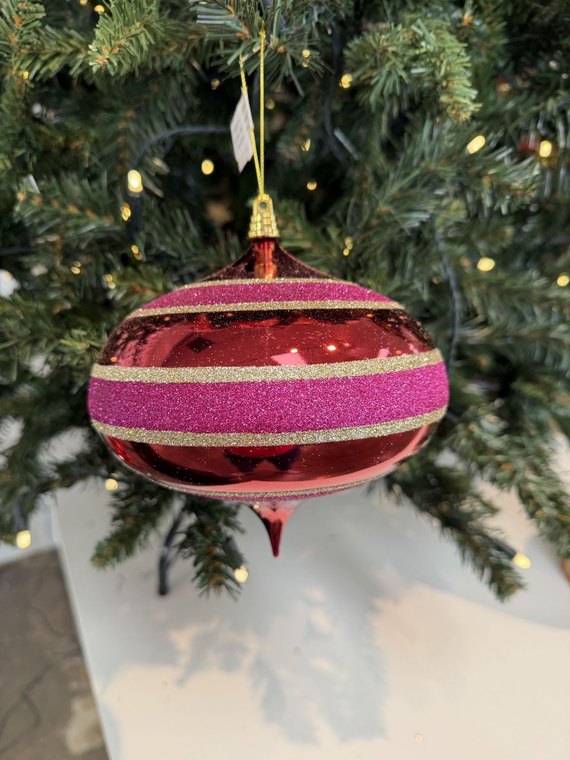 Stripe Onion Ornament