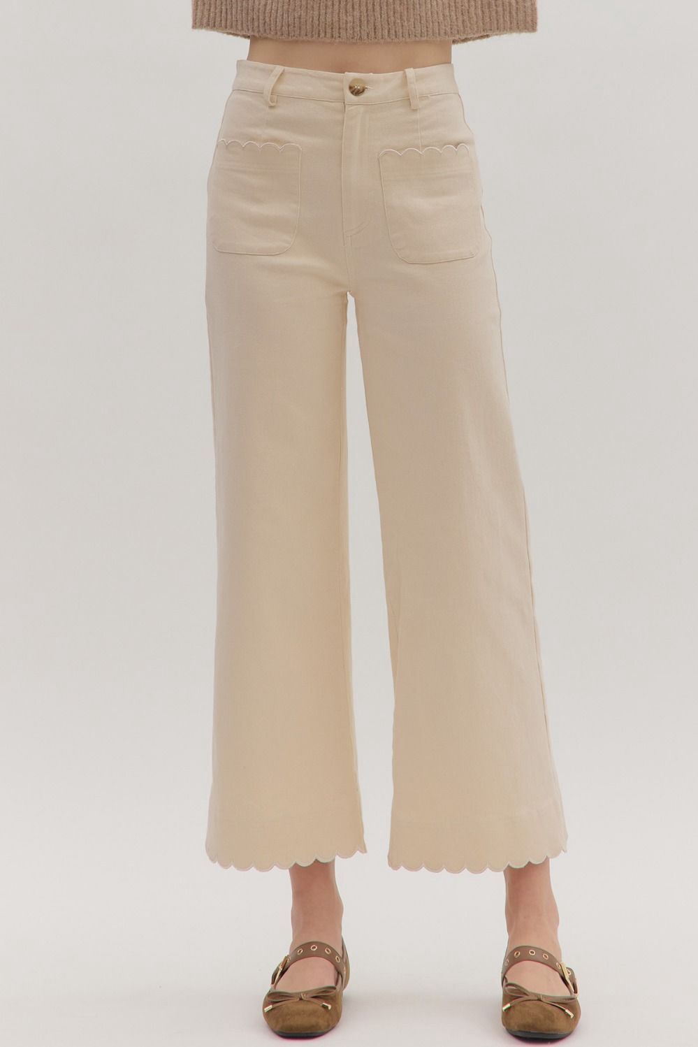 Shana Pants, Color: Ecru, Size: Small