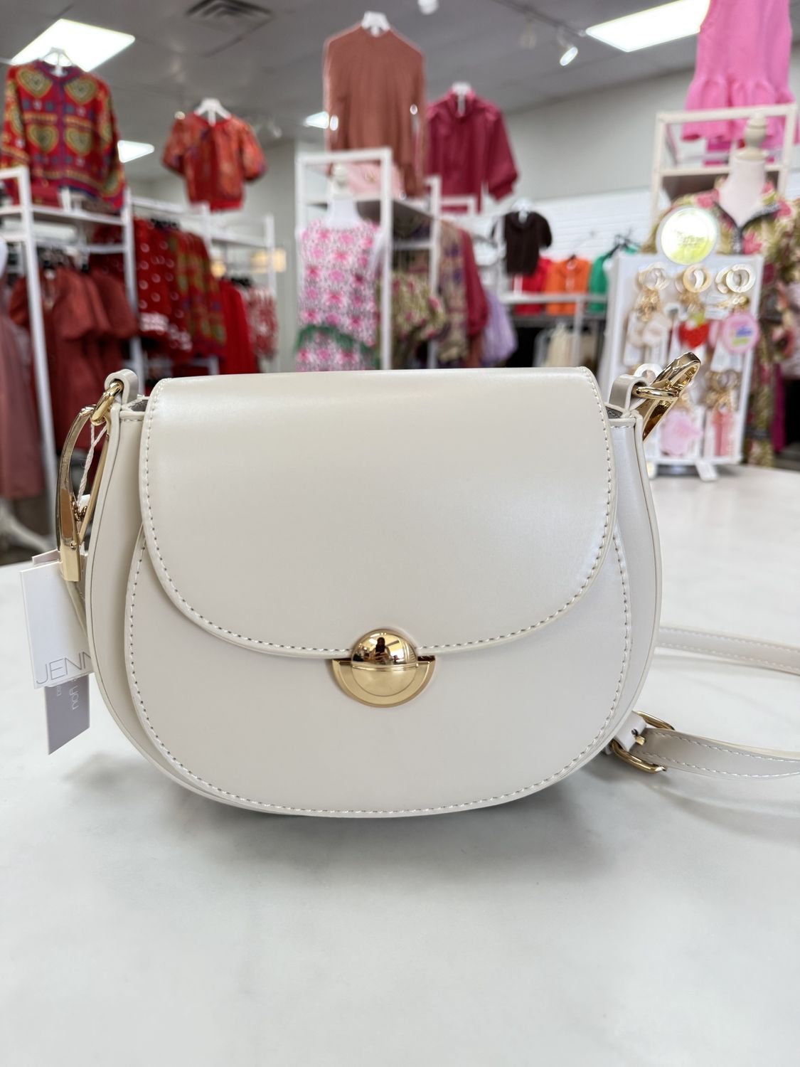 Bergen Flapover Crossbody, Color: Greige