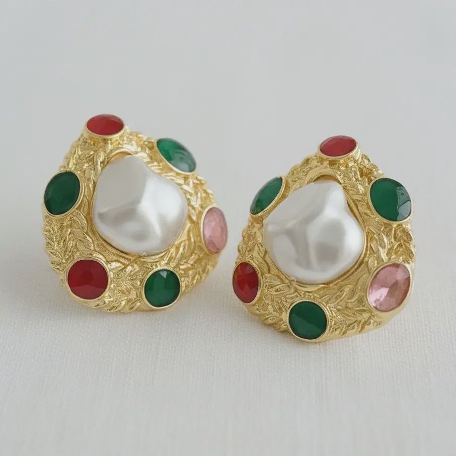 Baroque-Inspired Bold Drop Earrings