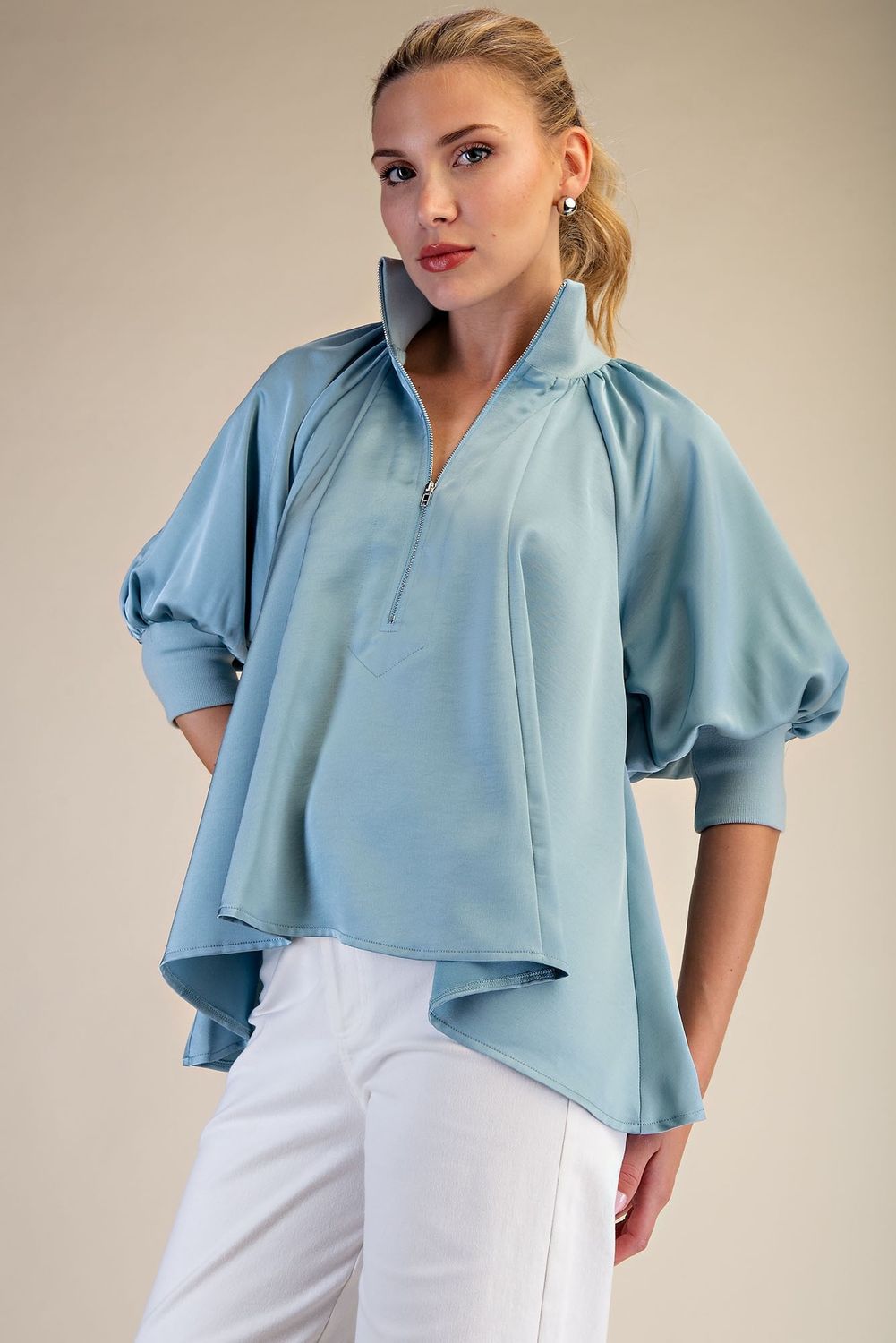 Jordan Blouse, Color: Blue, Size: Small