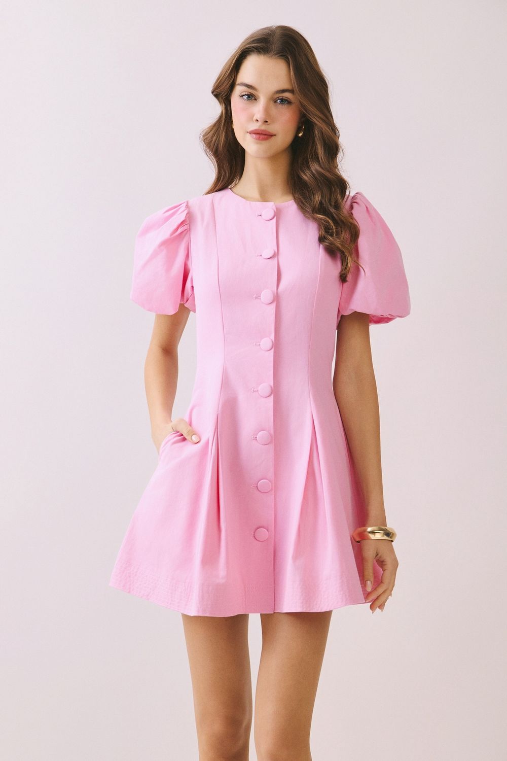 Rhianna Dress, Color: Pink, Size: Small