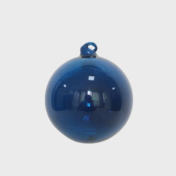 4" Crystalline Glass Ornament, Color: Royal Blue