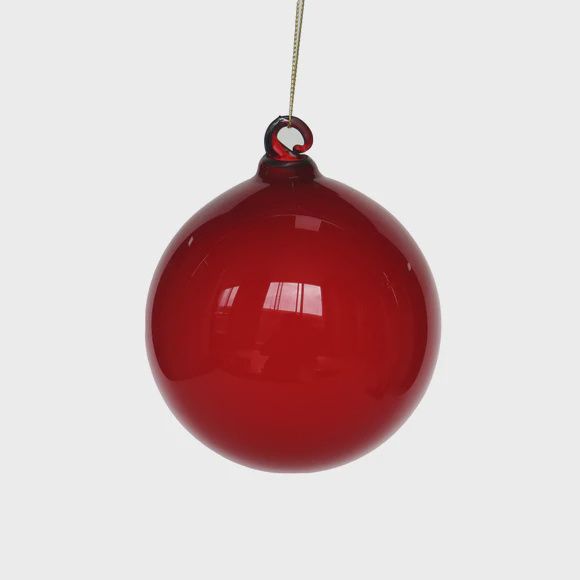 5" Illume Glass Ornament, Color: Red