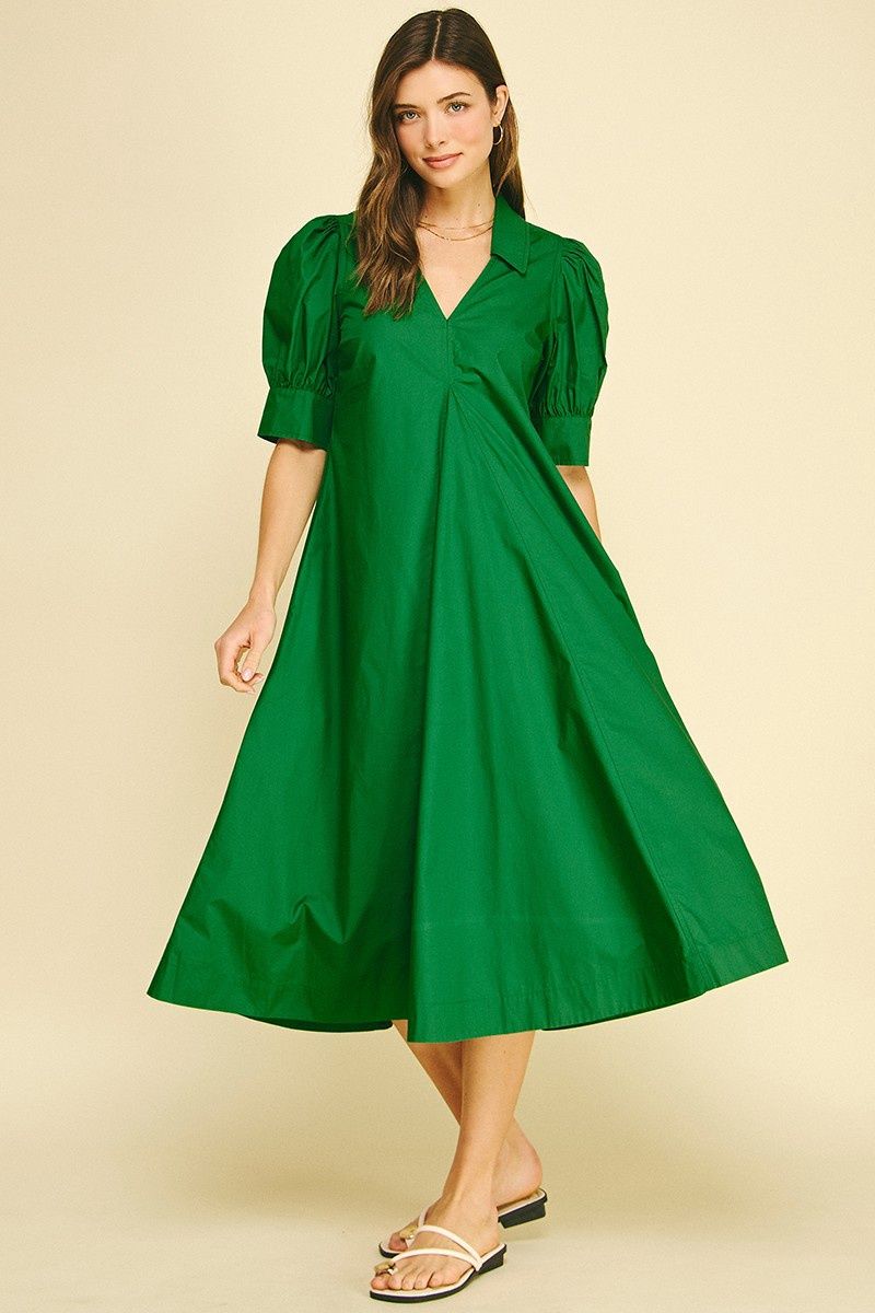 Lexie Dress, Color: Grass Green, Size: Small